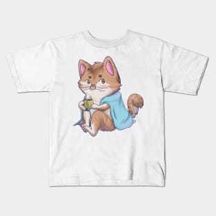 orange warm kitty Kids T-Shirt